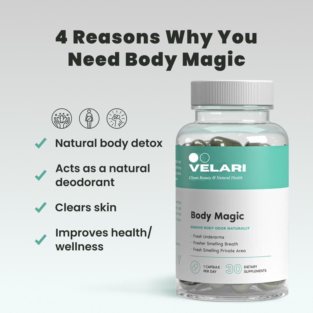 Body Magic Chlorophyll Pill - For Body Odor, Detox & Skin